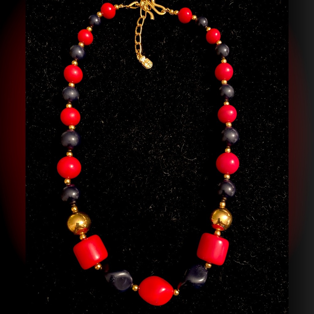 Signed Vintage Liz Claiborne Beaded Necklace